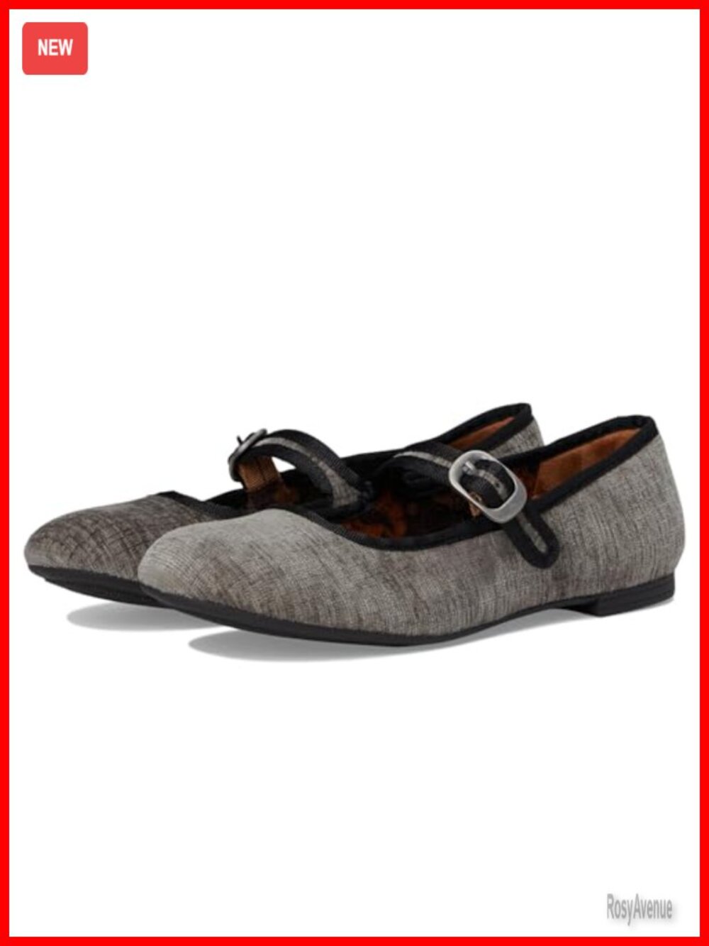 Womens Tyra Flats Faux Leather Buckle Adjustable Round Toe Flexible Sole